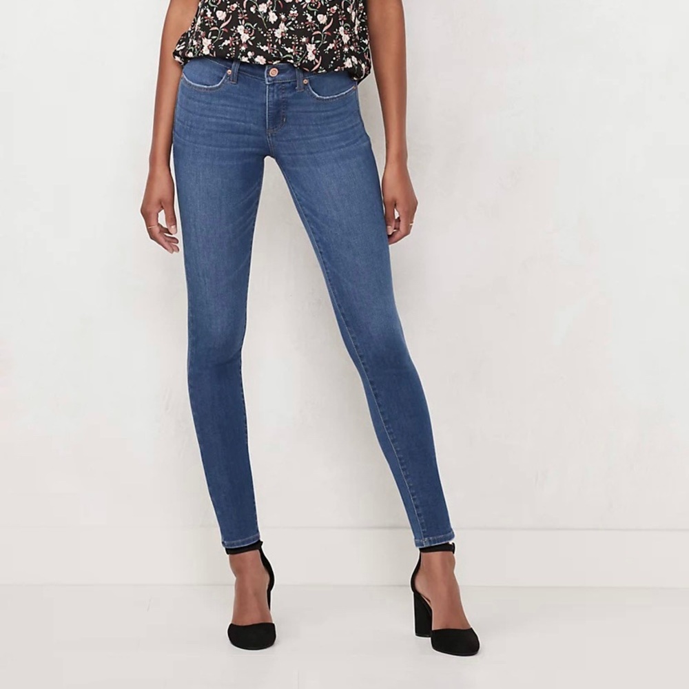LC Lauren Conrad Feel Good Mid Rise Super Skinny Jeans Size 6